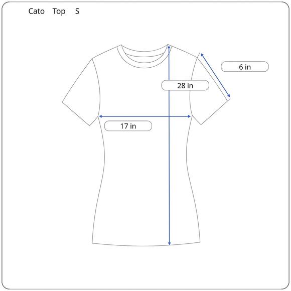 Cato Short Sleeve Top Women's Size Small - Picture 5 of 5